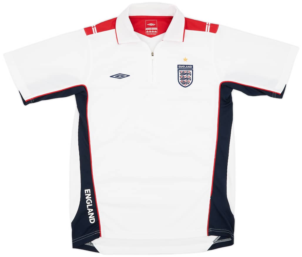 2004-05 England Umbro 1/4 Zip Polo Shirt - 9/10 - (M)