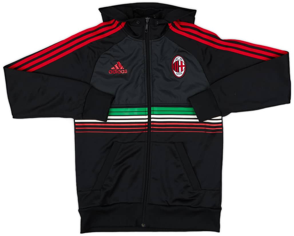 2012-13 AC Milan adidas Hooded Track Jacket - 8/10 - (S)