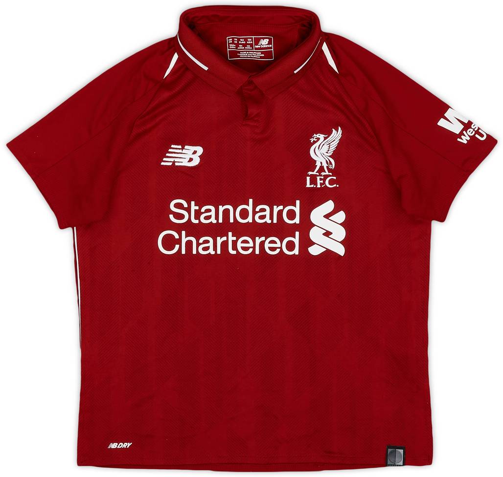 2018-19 Liverpool Home Shirt - 7/10 - (M.Boys)
