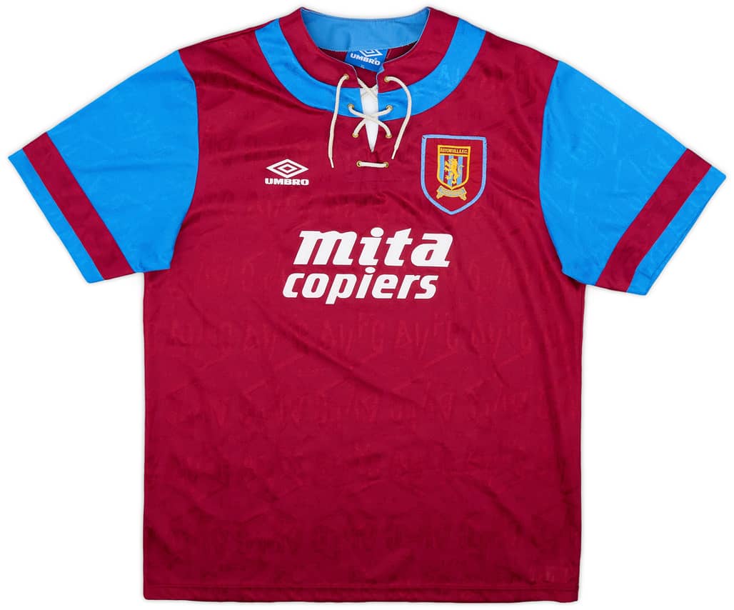 1992-93 Aston Villa Home Shirt - 9/10 - (XL)