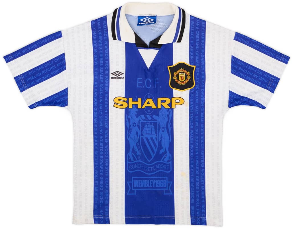 1994-96 Manchester United Third Shirt - 9/10 - (L.Boys)