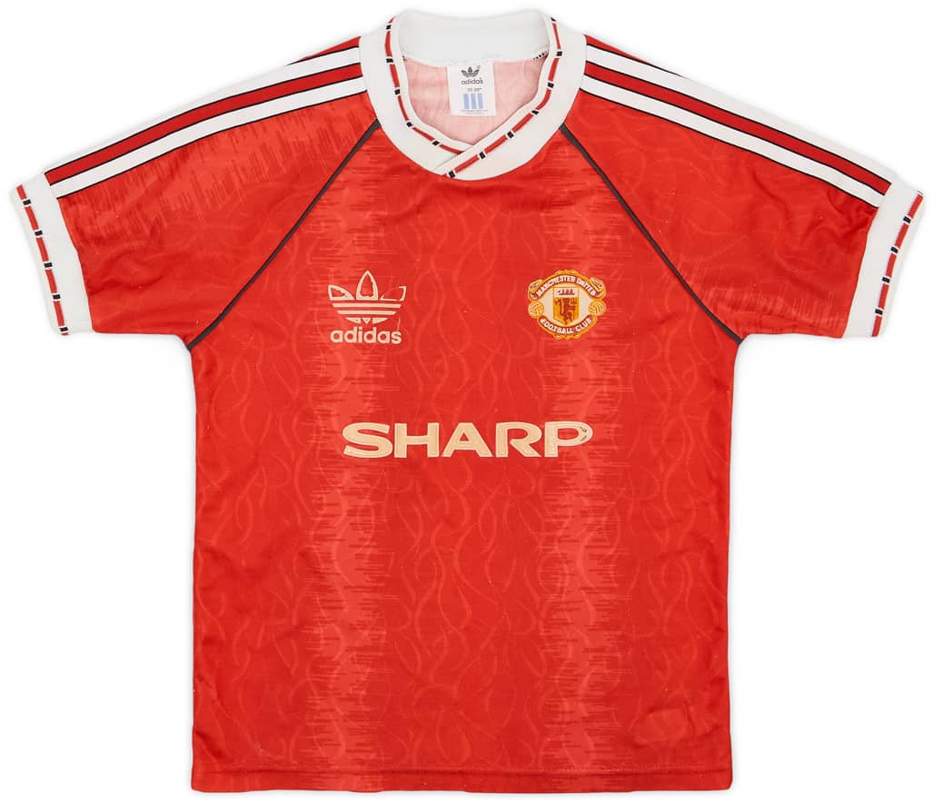 1990-92 Manchester United Home Shirt - 5/10 - (S.Boys)