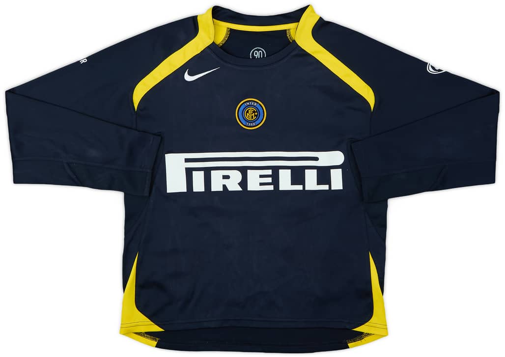 2005-06 Inter Milan Nike Training L/S Shirt - 6/10 - (M.Boys)