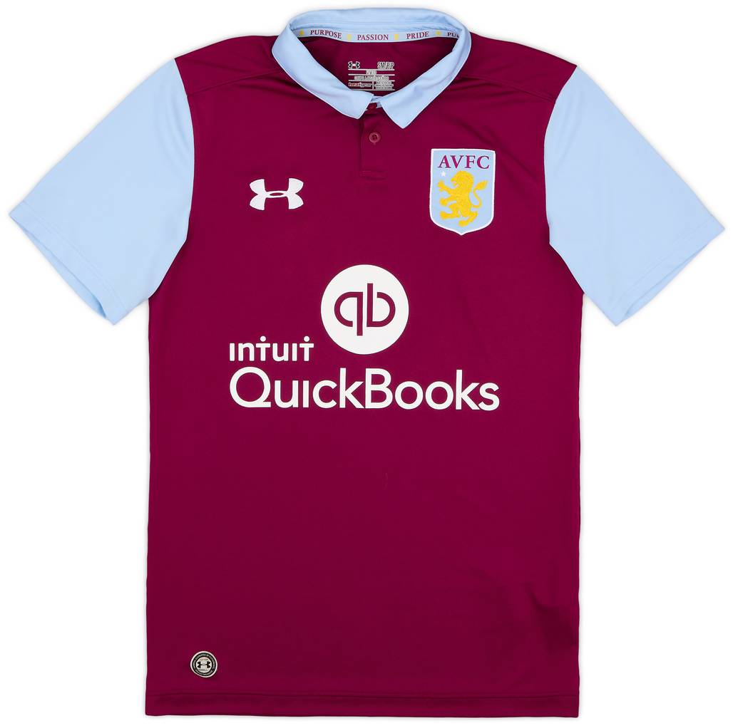2016-17 Aston Villa Home Shirt - 9/10 - (S)