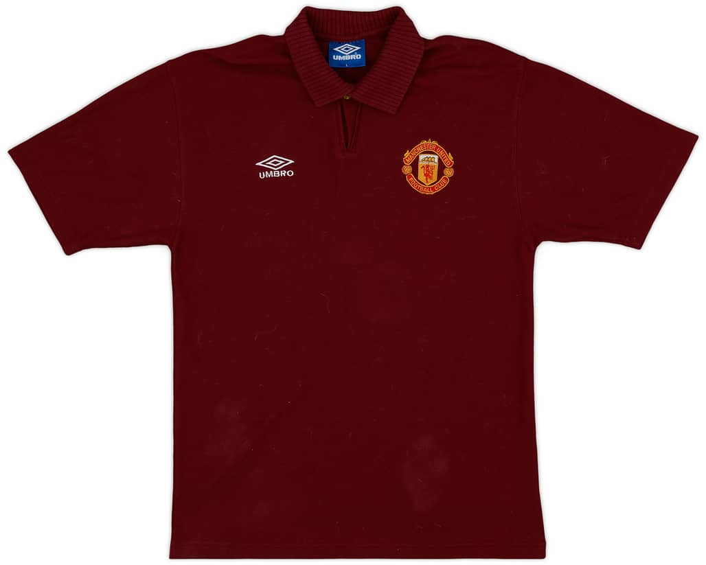 1996-97 Manchester United Umbro Polo Shirt - 8/10 - (L)