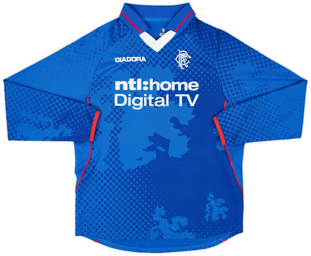 2002-03 Rangers Home L/S Shirt - 10/10 - (S)