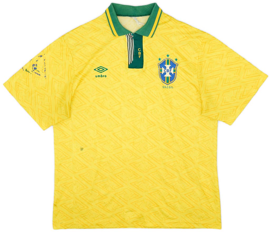 1991-93 Brazil Home Shirt - 5/10 - (L)