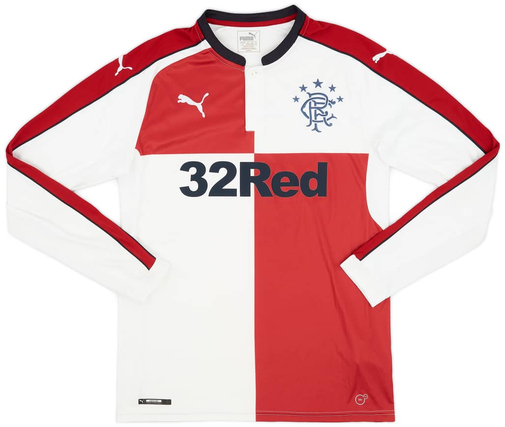 2016-17 Rangers Away L/S Shirt - 7/10 - (M)