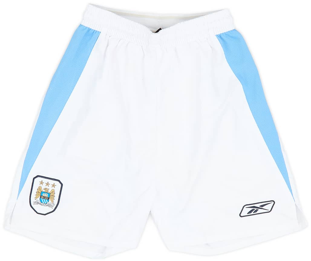 2004-05 Manchester City Home Shorts - 8/10 - (S.Boys)