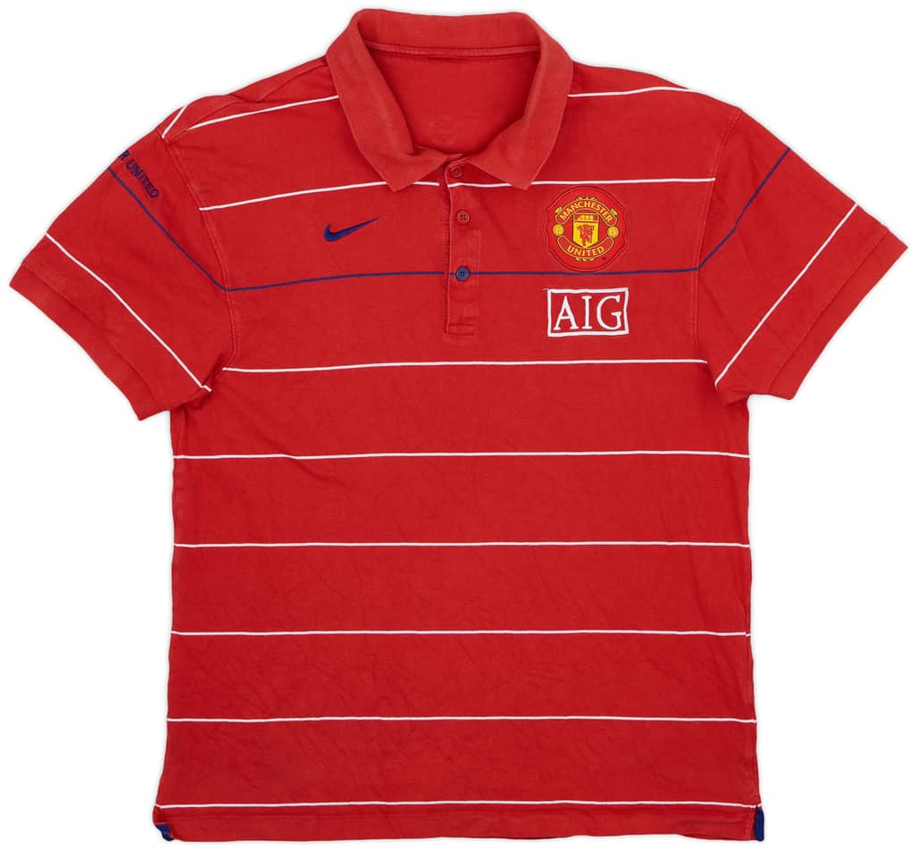 2008-09 Manchester United Nike Polo Shirt - 7/10 - (XL)