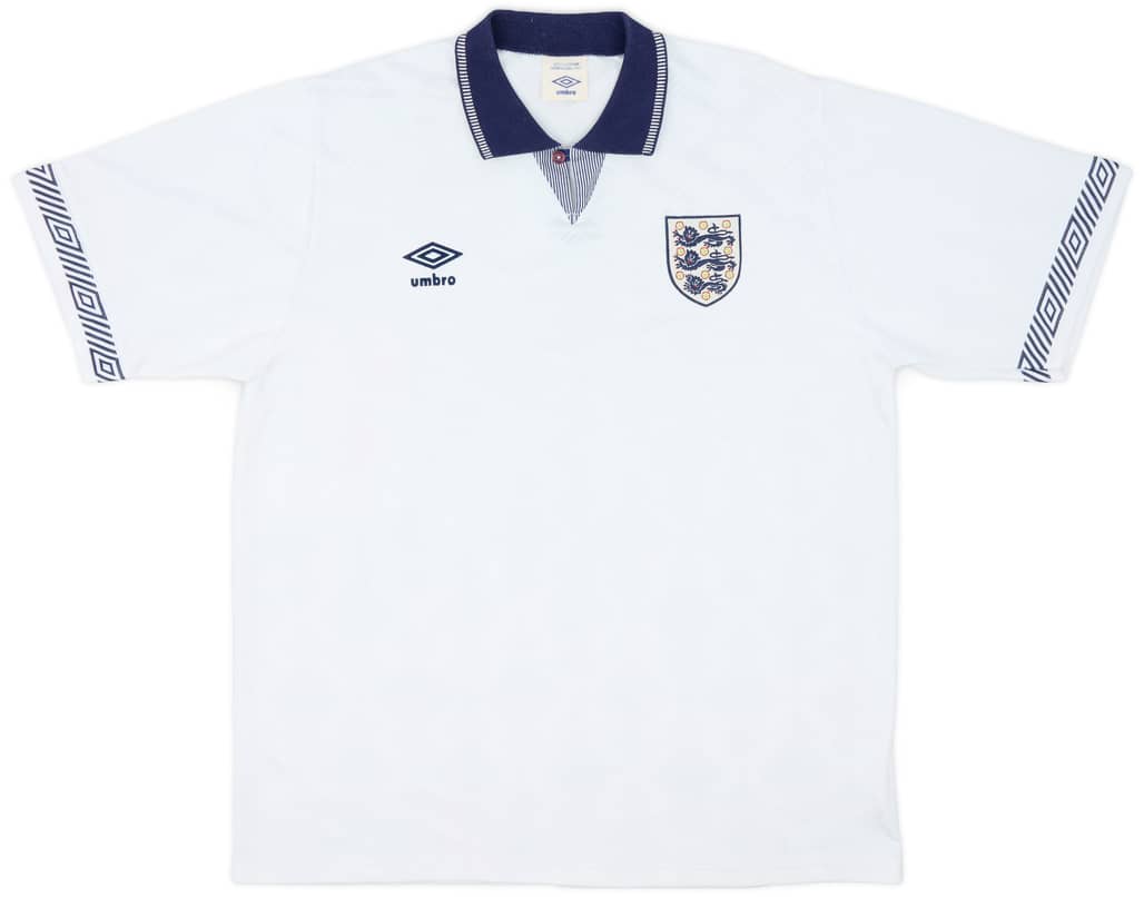1990-92 England Home Shirt - 8/10 - (L)