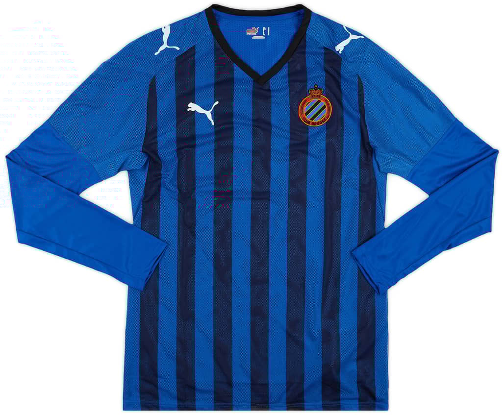 2008-09 Club Brugge Player Issue Home L/S Shirt - 8/10 - (M)