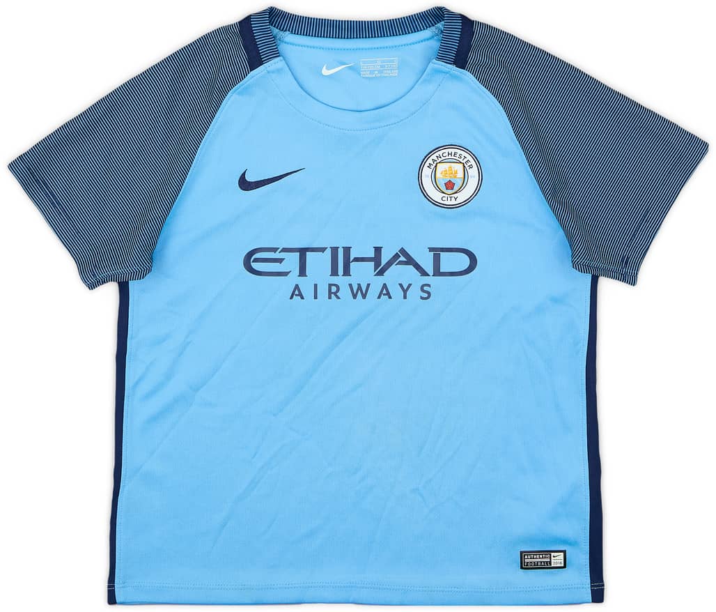 2016-17 Manchester City Home Shirt - 8/10 - (6-7 Years)
