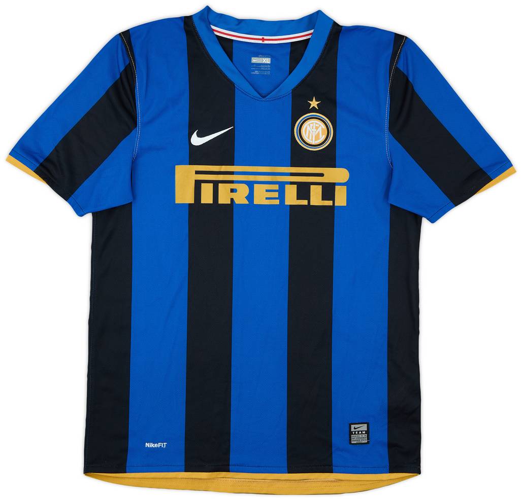 2008-09 Inter Milan Home Shirt - 9/10 - (XL.Boys)