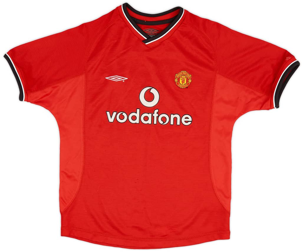 2000-02 Manchester United Home Shirt - 9/10 - (M.Boys)