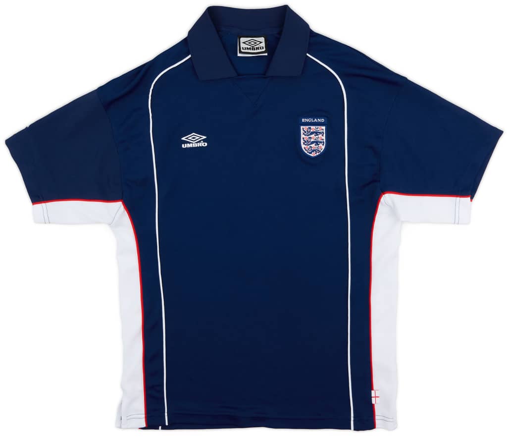2000-01 England Umbro Polo Shirt - 9/10 - (M)