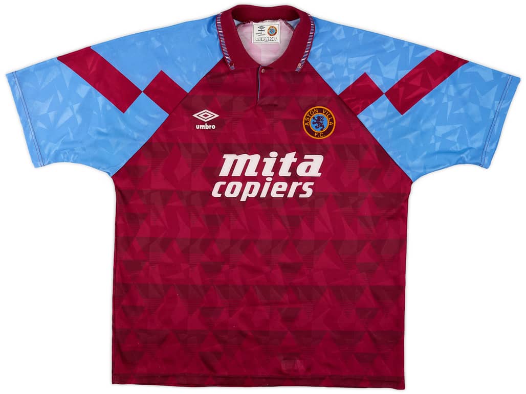 1990-92 Aston Villa Home Shirt - 9/10 - (XXL)