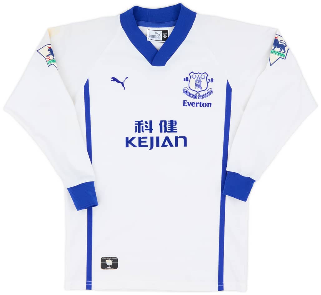 2002-03 Everton Away L/S Shirt - 8/10 - (XS.Boys)