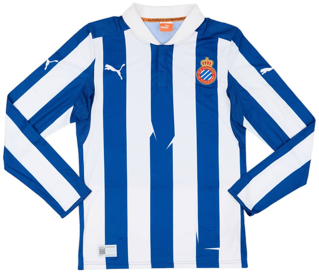2012-13 Espanyol Home L/S Shirt - 9/10 - (S)