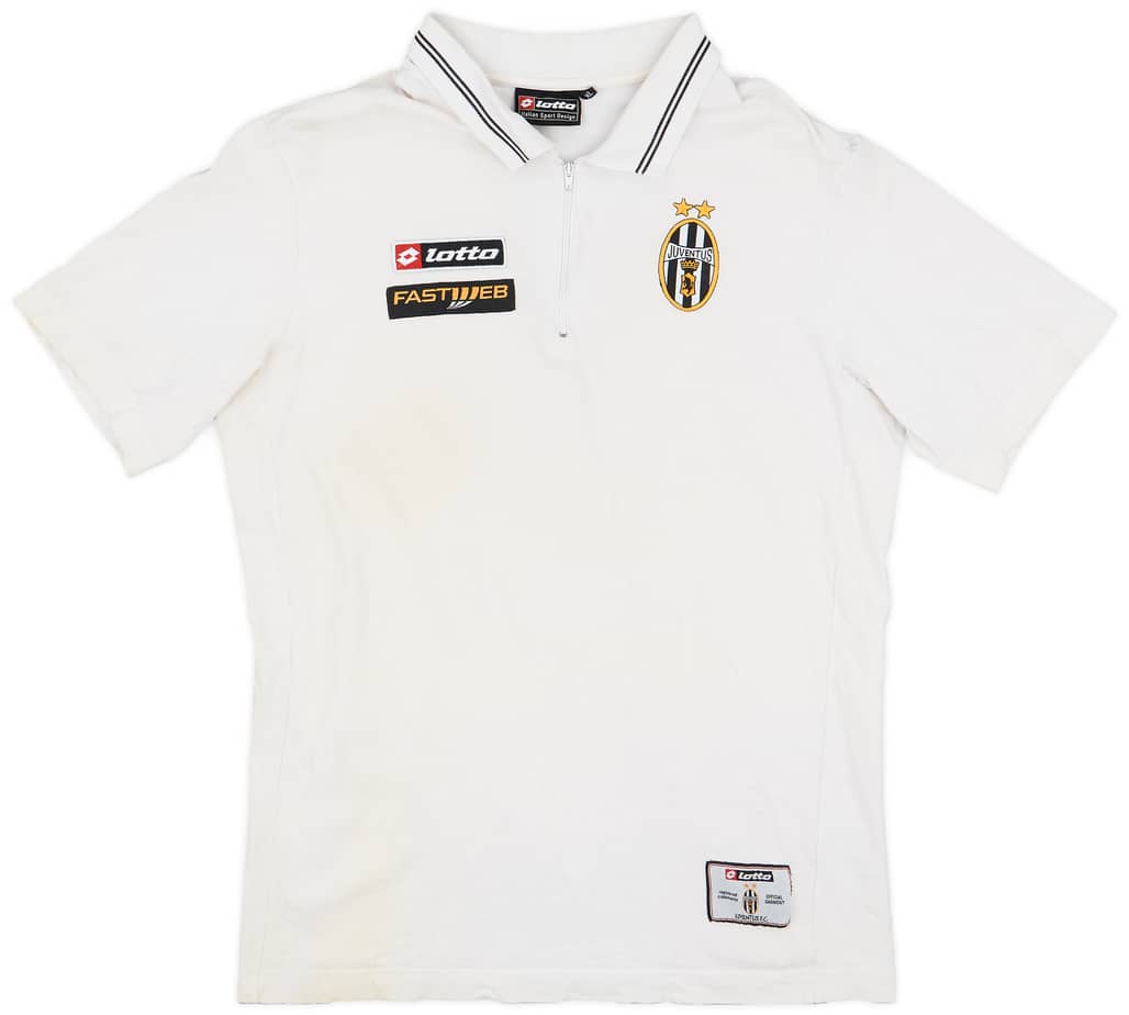 2000-01 Juventus Lotto 1/4 Zip Polo Shirt - 6/10 - (XL)