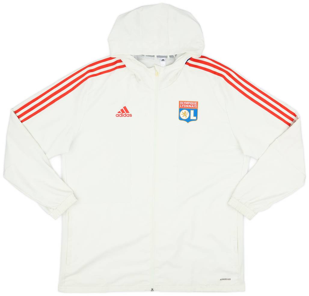 2021-22 Lyon adidas Hooded Track Jacket - 7/10 - (XL)