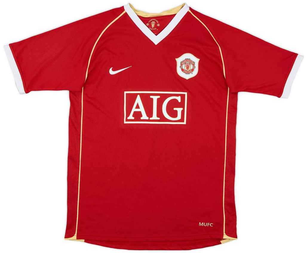 2006-07 Manchester United Home Shirt - 9/10 - (XL.Boys)