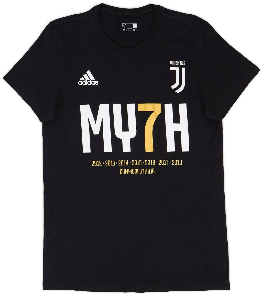 2018-2019 Juventus addidas Campioni D'Italia Cotton Tee - 8/10 - (M)