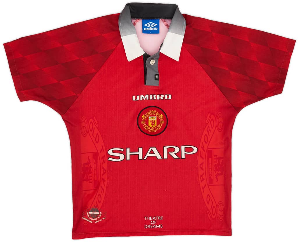 1996-98 Manchester United Home Shirt - 8/10 - (Y)
