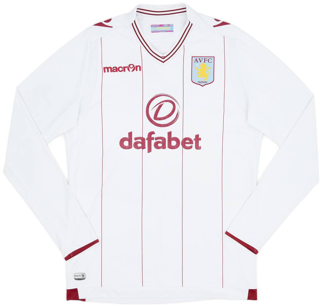 2014-15 Aston Villa Away L/S Shirt - 5/10 - (L)