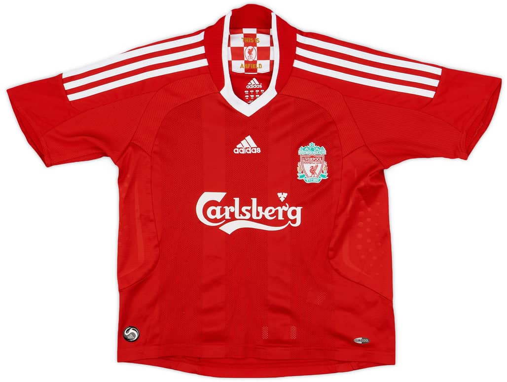 2008-10 Liverpool Home Shirt - 9/10 - (S.Boys)