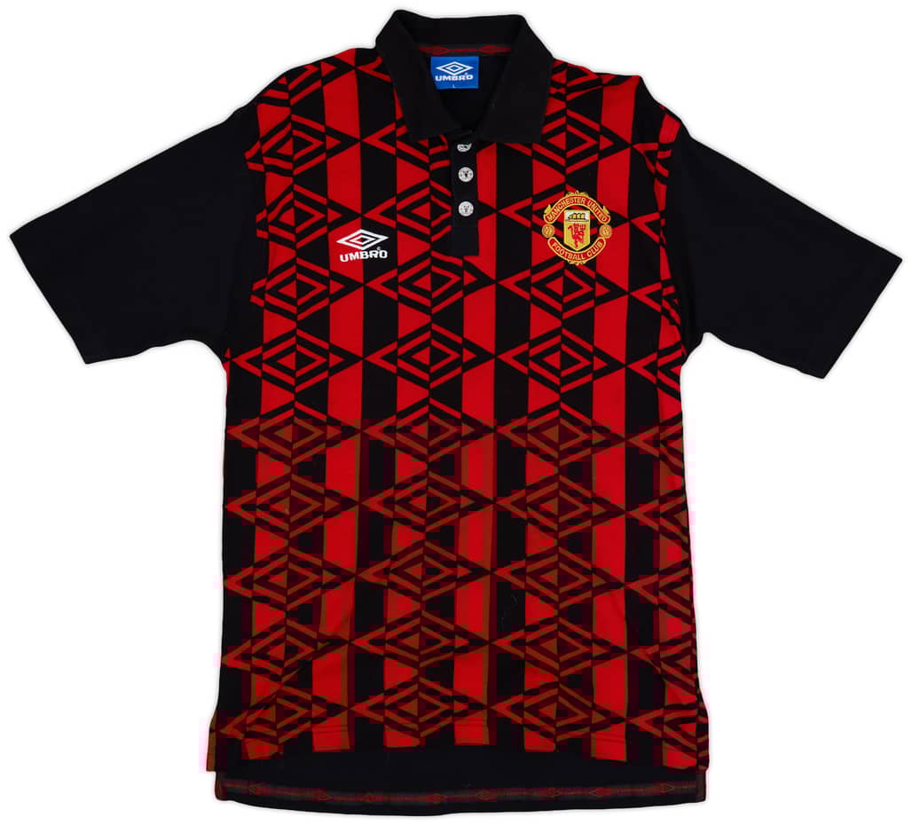 1996-97 Manchester United Umbro Polo Shirt - 9/10 - (L)
