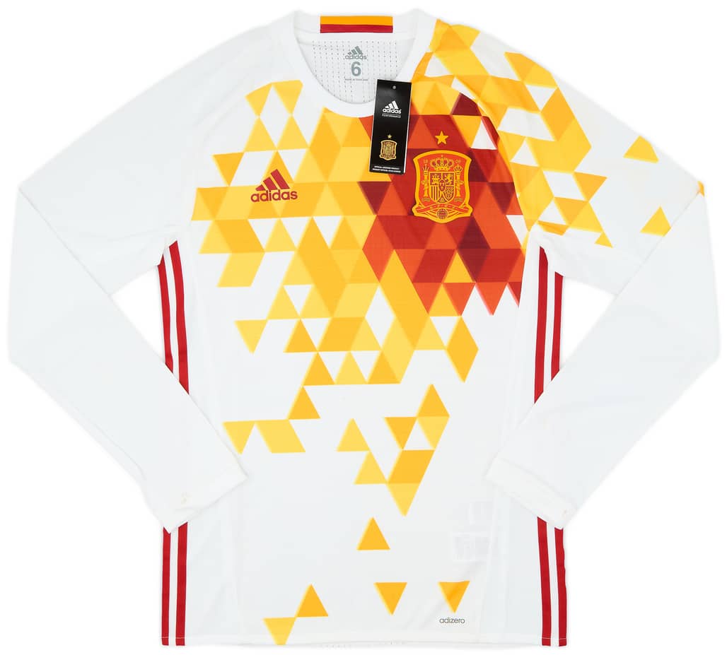 2016-17 Spain Player Issue Away L/S Shirt (M)
