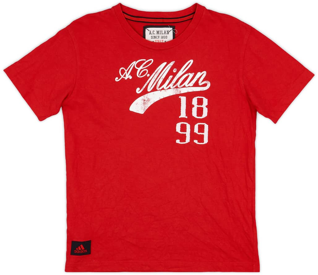 2000s AC Milan adidas Cotton Tee - 5/10 - (L.Boys)