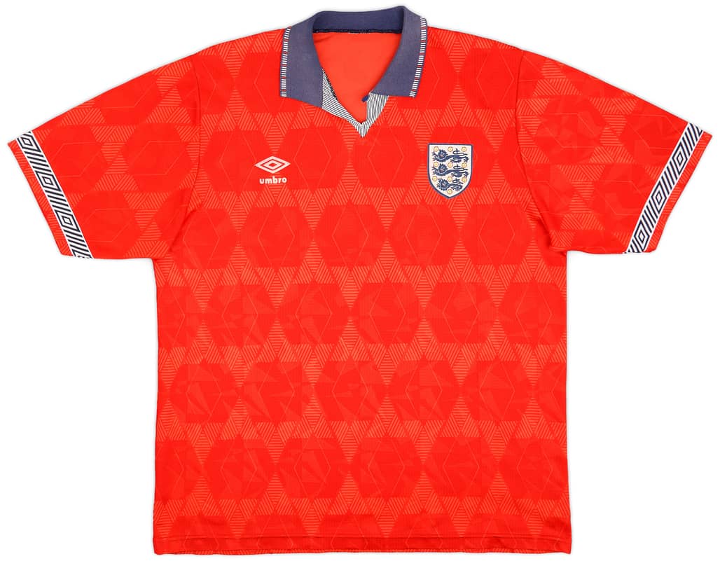 1990-93 England Away Shirt - 7/10 - (XL)