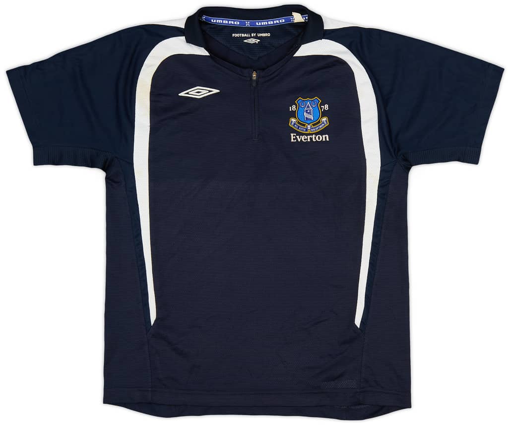 2008-09 Everton Umbro 1/4 Zip Polo Shirt - 8/10 - (L.Boys)