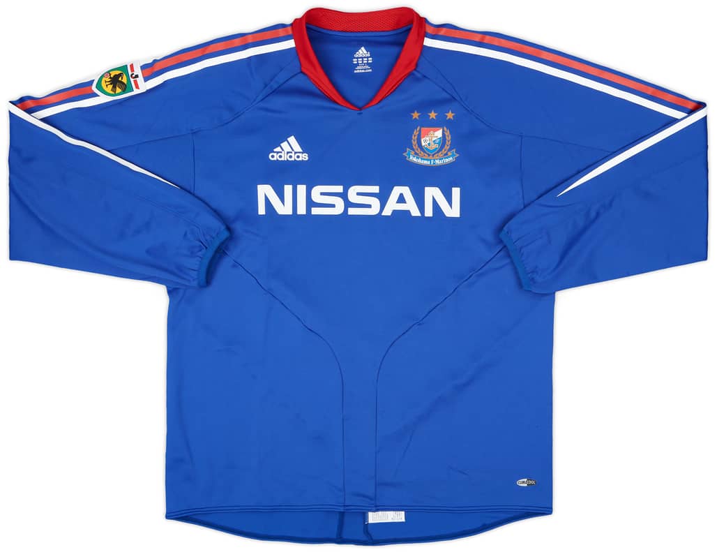 2004-05 Yokohama F Marinos Authentic Home L/S Shirt - 6/10 - (L)