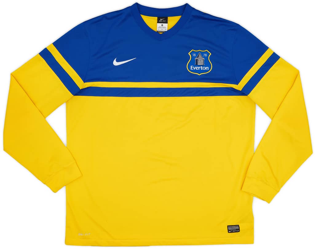 2013-14 Everton Away L/S Shirt - 8/10 - (XL)