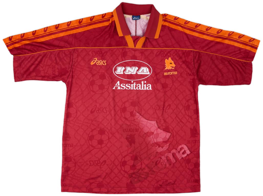 1995-96 Roma Home Shirt - 7/10 - (L)