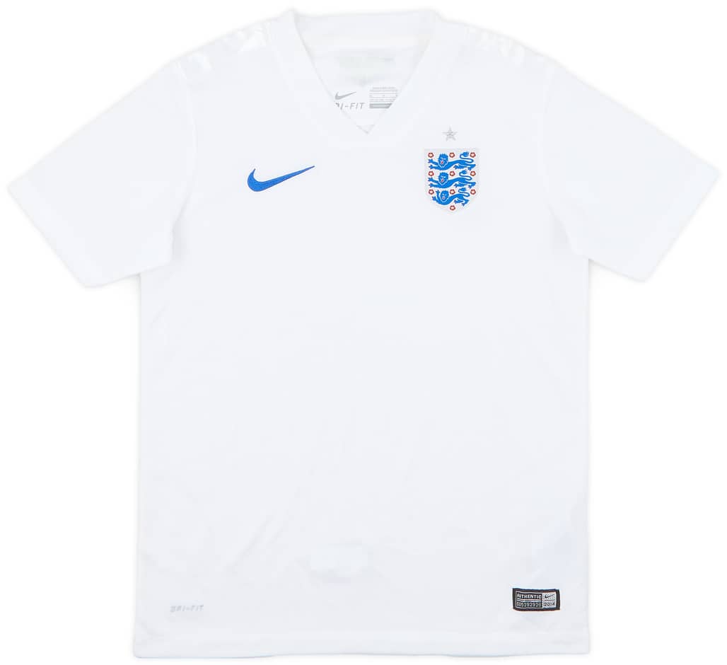 2014-15 England Home Shirt - 9/10 - (M.Boys)