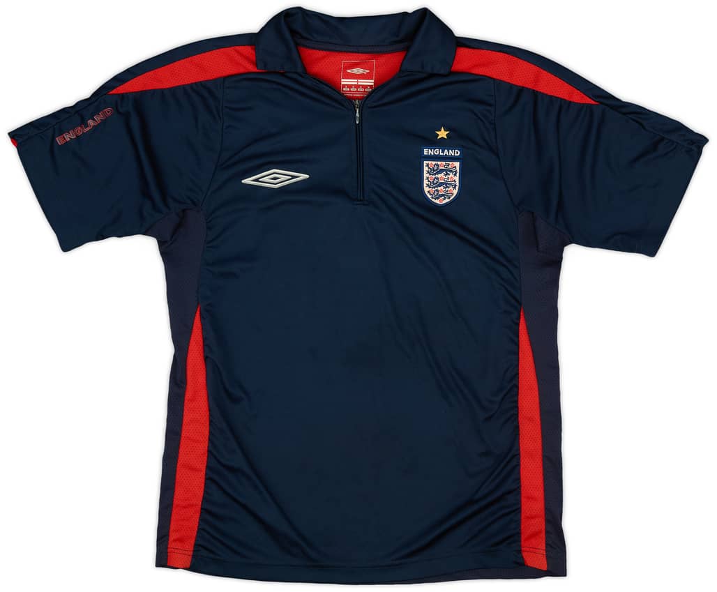 2003-04 England Umbro 1/4 Zip Polo Shirt - 8/10 - (S)