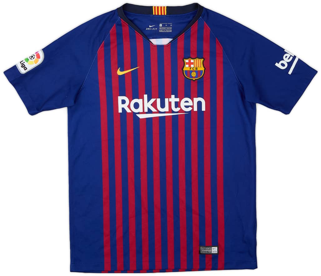 2018-19 Barcelona Home Shirt - 7/10 - (XL.Boys)