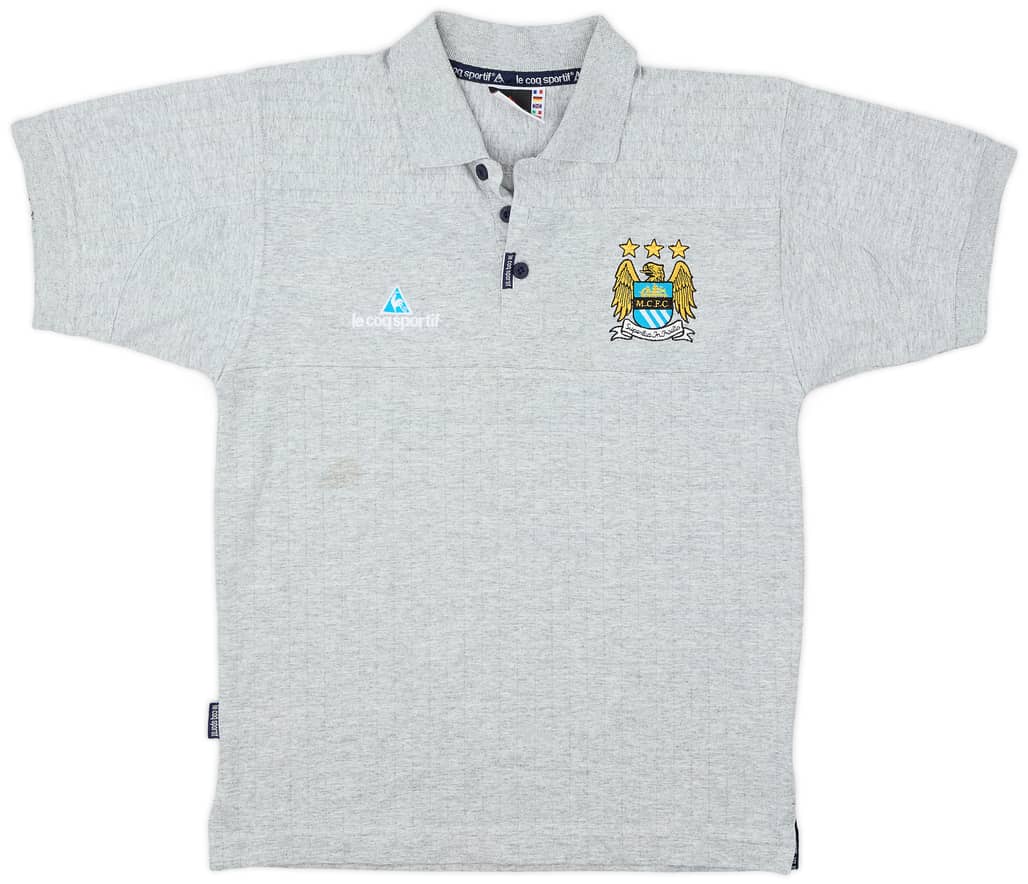 2007-08 Manchester City Le Coq Sportif Polo Shirt - 8/10 - (Y)