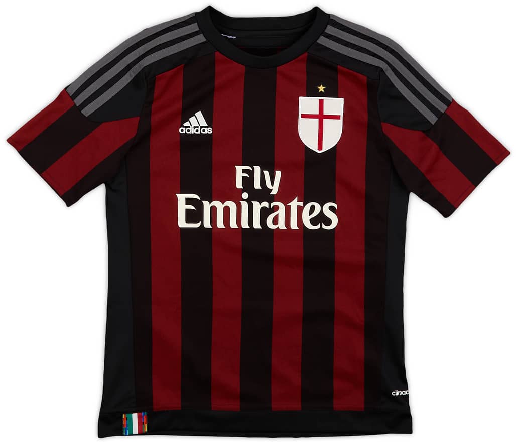 2015-16 AC Milan Home Shirt - 9/10 - (M.Boys)