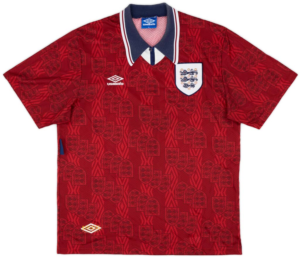 1993-95 England Away Shirt - 8/10 - (XL)