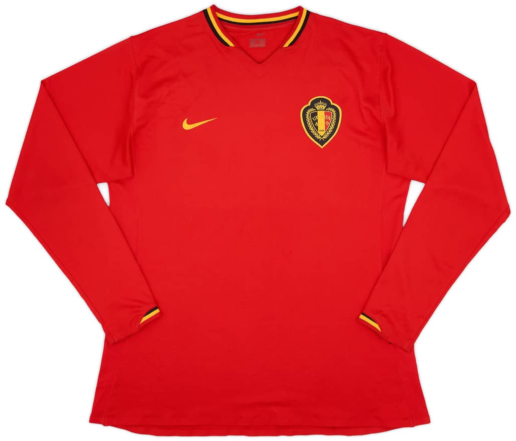 2006-08 Belgium Player Issue Home L/S Shirt - 9/10 - (XL)