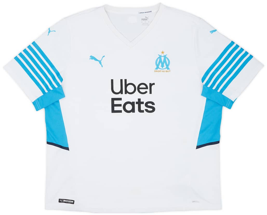 2021-22 Olympique Marseille Home Shirt - 9/10 - (XXL)