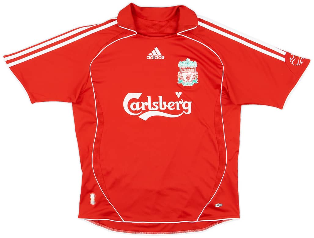 2006-08 Liverpool Home Shirt - 8/10 - (XL.Boys)