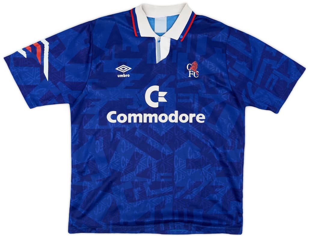 1991-93 Chelsea Home Shirt - 8/10 - (L)