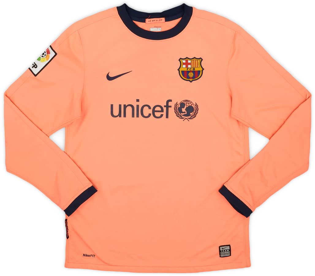 2009-10 Barcelona Away L/S Shirt - 7/10 - (L.Boys)