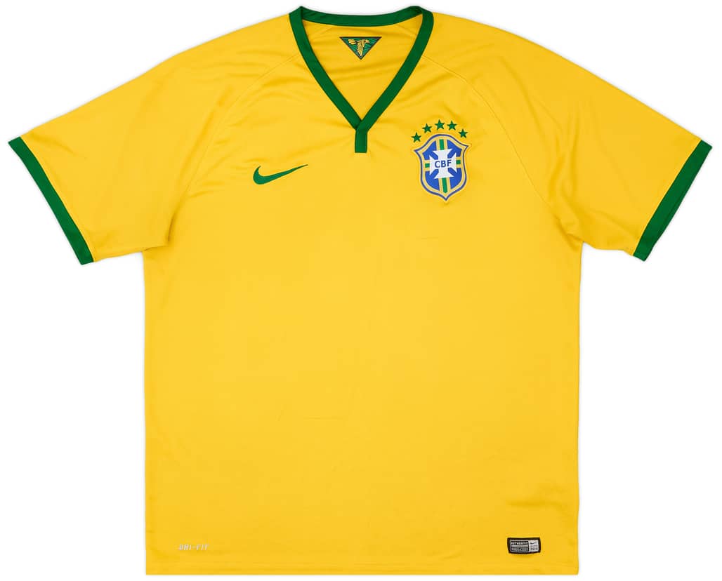 2014-15 Brazil Home Shirt - 6/10 - (XL)